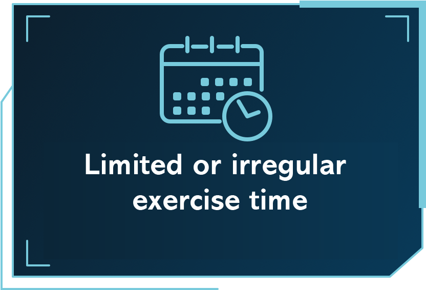 可以運動的時間不多
或是不固定